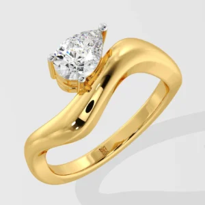 2 Stone Pear Ring